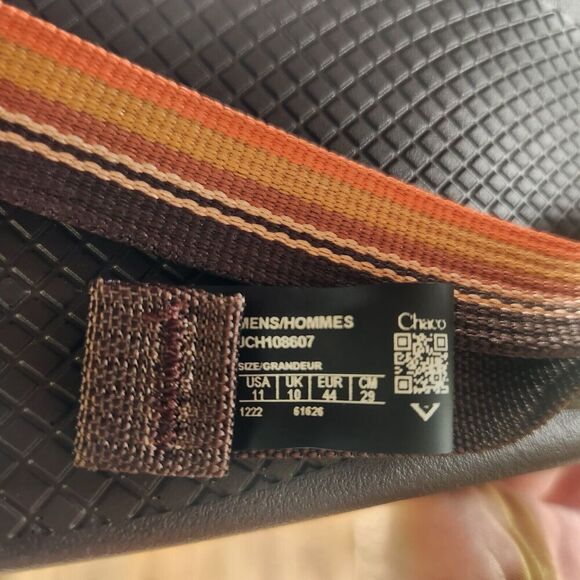 Chaco Bodhi Sandals Men's Size 11 Brown Orange Toe Loop Strappy Beach JCH108607 - Picture 10 of 12